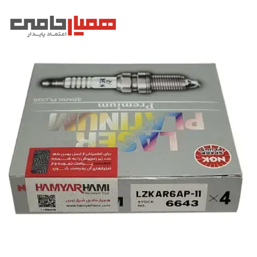 شمع یورو 4 سوزنی لیزر پلاتینیوم LZKAR6AP - 11 6643 آچار14