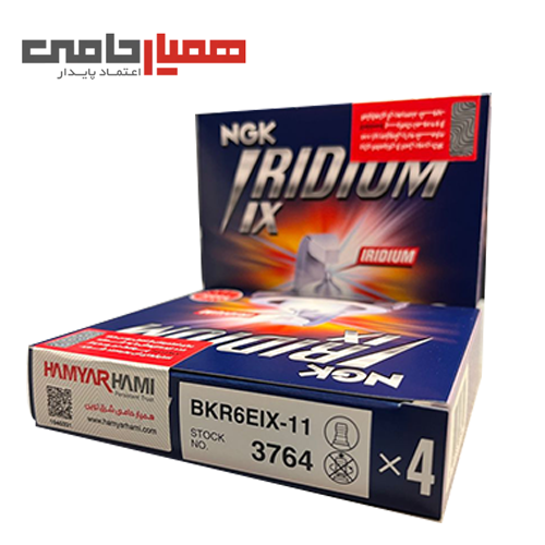 شمع سوزنی پایه کوتاه BKR6EIX -11 3764 ( NGK ) اریدیوم